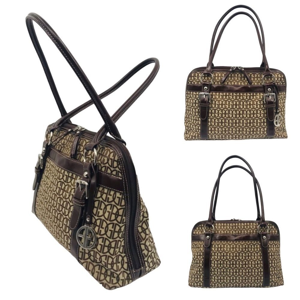 Giani Bernini Dome Satchel Shoulder Bag Buckles Y2K Style
